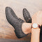 Zapatos de cuero casual con patrón cuadriculado y transpirabilidad