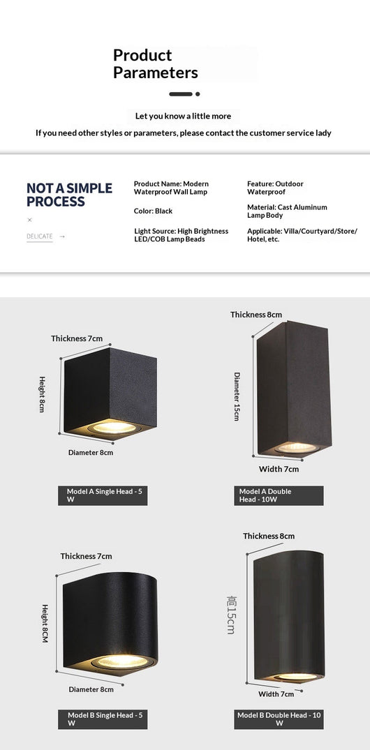 Lámpara LED Doble para Exterior - Iluminación Moderna para Patios y Jardines - Image 17