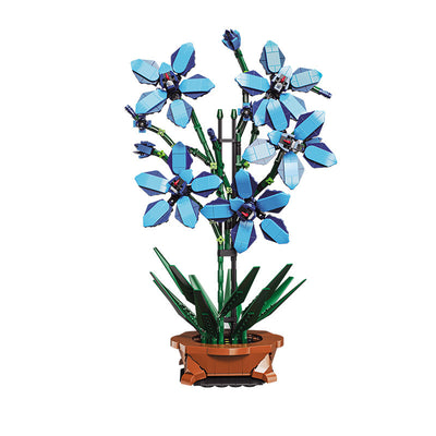 Bloques de Construcción Educativos Flor Azul - Micro Piezas DIY Decorativas Hechas a Mano - Image 3