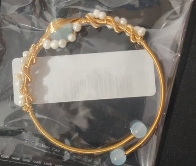 Pulsera de Perlas Dorada Tejida - Estilo Vintage Elegante - Image 7