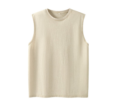 Camiseta sin mangas suelta desgastada estilo americano para hombre - Image 5