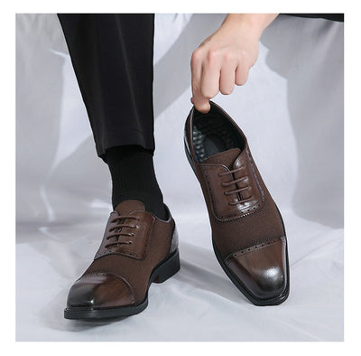 Zapatos de Negocios Cuero Premium con Suela Elevada y Punta Redonda - Image 19