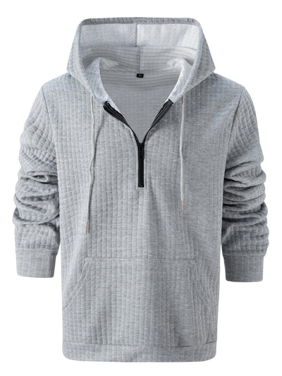 Sudadera Casual para Hombre con Diseño Jacquard Cuadros y Colores Sólidos - Image 8