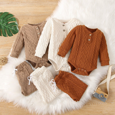 Conjunto Infantil de Dos Piezas con Cuello Redondo y Mangas Largas - Image 2