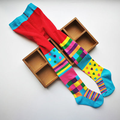 Medias Escolares de Contraste de Colores para Niñas - Algodón Premium - Image 24