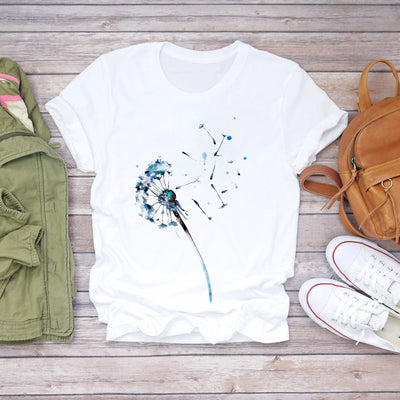 Blusa Estampado Floral Blanca Manga Corta - Image 7