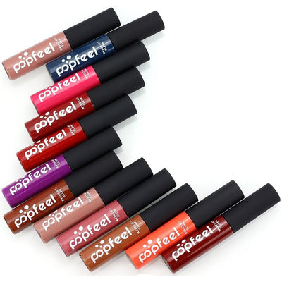 Brillo Labial Mate Líquido de Larga Duración - Tonos Nude y Naranja - Image 5