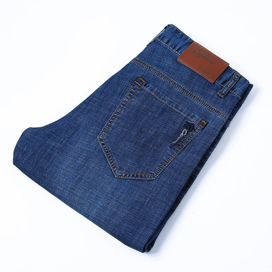 Pantalones de Mezclilla Ejecutivos Rectos Elásticos Verano - Image 10