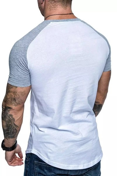 Camiseta Raglan Hombre Cuello Redondo con Bolsillo - Image 4