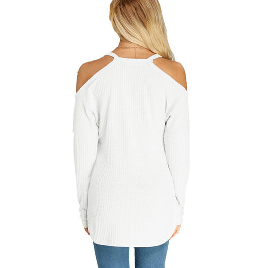 Blusa de Punto V-Neck Manga Larga con Detalle Dovetail - Image 6