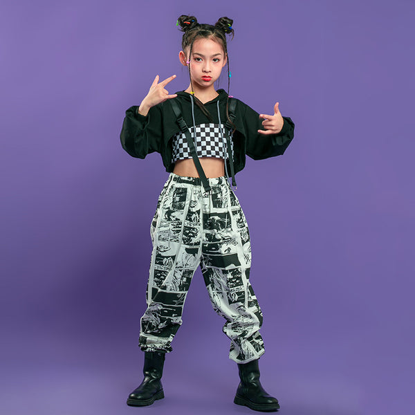 Traje Hip-hop Infantil para Presentaciones y Baile