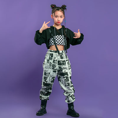 Traje Hip-hop Infantil para Presentaciones y Baile