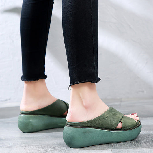 Sandalias Plataforma Mujer Talla Grande - Cuña Cómoda Punta Abierta - Image 3