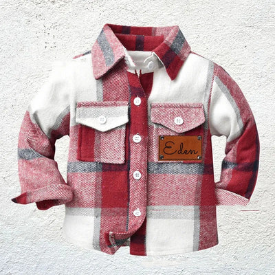 Camisa Infantil de Franela a Cuadros Patchwork - Image 25