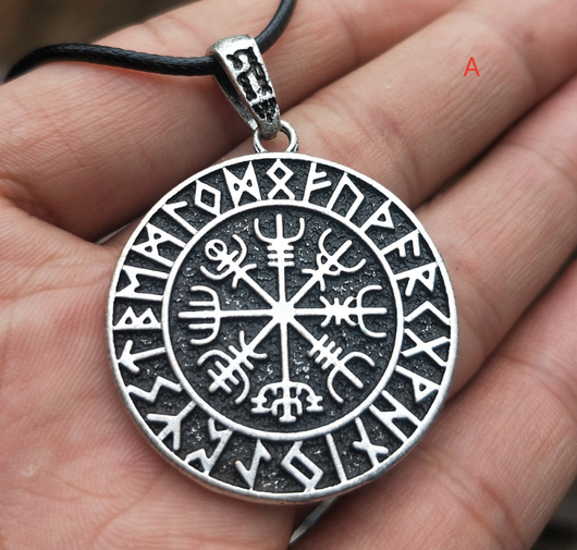Anillo Amuleto de Runas Vikingas Símbolo Nórdico con Colgante - Image 12