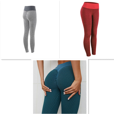 Leggings de Cintura Alta sin Costuras con Estampado Cuadros para Yoga y Fitness - Image 4