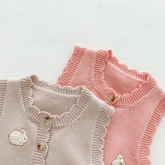 Chaleco Cardigan Infantil con Estampado de Conejitos - Image 15