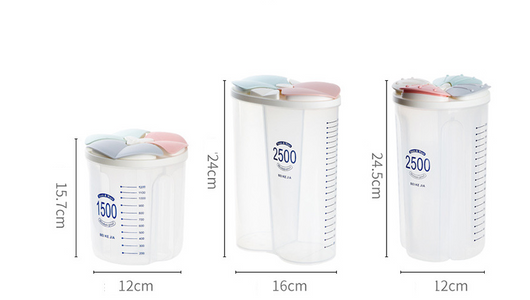 Contenedor de Almacenamiento para Alimentos Secos y Cereales con Tapa Transparente - Image 14