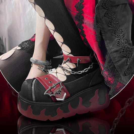 Zapatos Gothic Y2K Plataforma Gruesa - Estilo Subcultura para Chicas Atrevidas - Image 11
