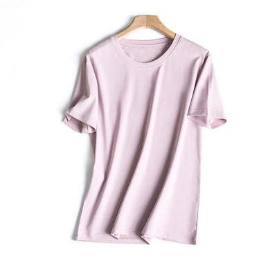 Blusa de Algodón Suelta Cuello Redondo Color Liso para Mujer - Image 18