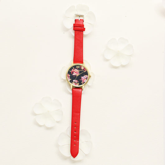 Reloj de Pulsera Lvpai para Mujer en Oro Rosa con Diseño Floral y Correa de Cuero - Image 12