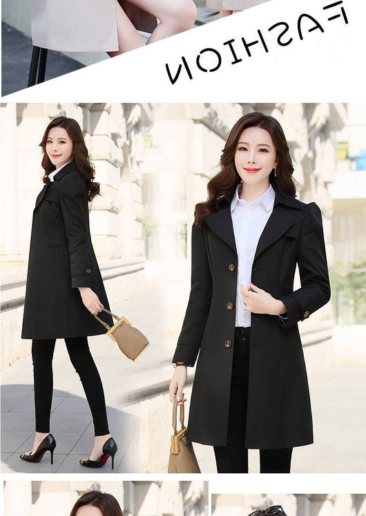 Abrigo Tipo Trench Slim Primavera Otoño - Image 12