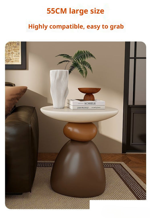 Mesa Lateral de Diseño Crema Lujo - Mesita de Café Minimalista Premium - Image 15