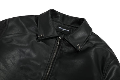 Chaqueta de Cuero PU Estilo Urbano Americano con Algodón - Image 15