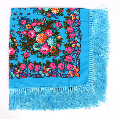 Pañuelo Étnico Estampado con Flecos de Rayón - Image 13
