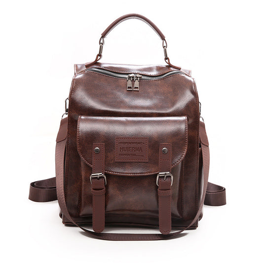 Mochila de Cuero para Mujer - Backpack de Gran Capacidad Elegante para Viajes y Universidad