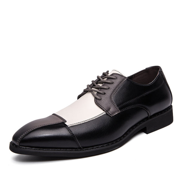 Zapatos de Cuero Coreanos para Hombre - Estilo Business Moderno con Combinación de Colores - Image 4