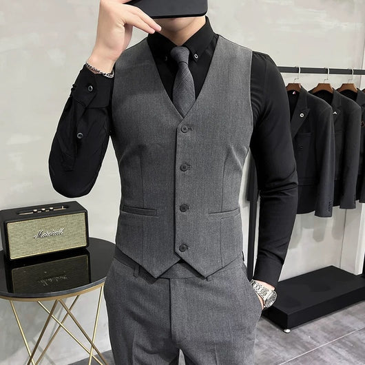 Chaleco de Traje Ejecutivo para Hombre Talla Grande - Image 4