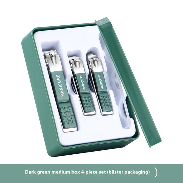 Kit de Cortaúñas Verde Oscuro Anti-salpicaduras con 4 Piezas - Image 6