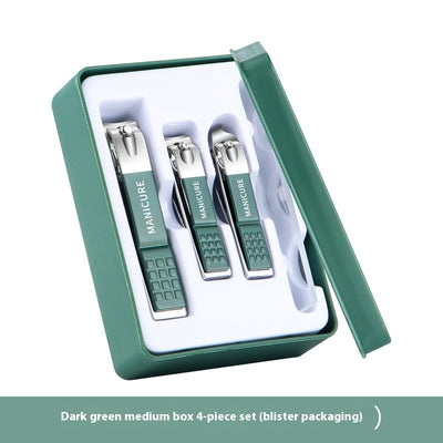Kit de Cortaúñas Verde Oscuro Anti-salpicaduras con 4 Piezas - Image 6