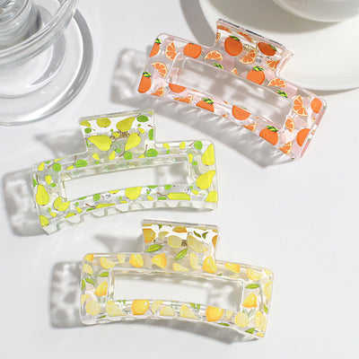 Pinza para el Cabello con Frutas | Transparente y Versátil para Recogidos - Image 16