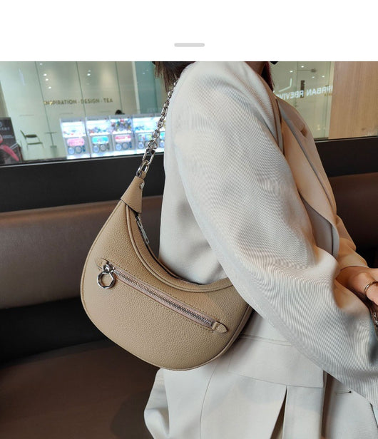 Bolso de Hombro para Mujer en Cuero Genuino con Cadena Dorada - Image 16