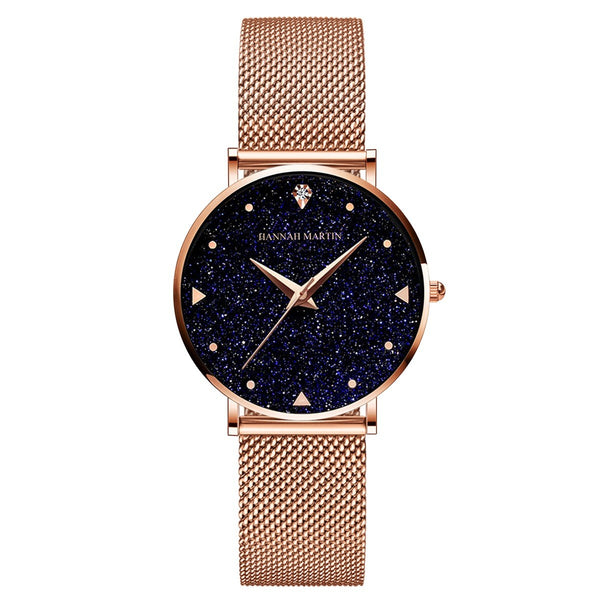 Reloj de Cuarzo Impermeable para Mujer con Diseño Estrellado Minimalista - Image 3