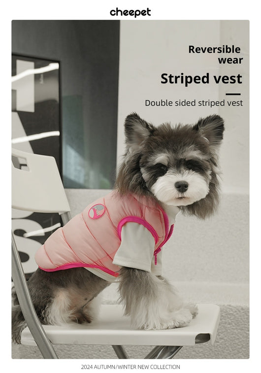 Chaleco Acolchado Reversible para Mascotas - Colores Pastel Invierno - Image 11