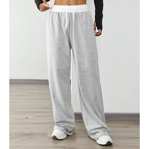 Pantalones Deportivos Mujer Cintura Ajustable Contraste de Colores - Image 3