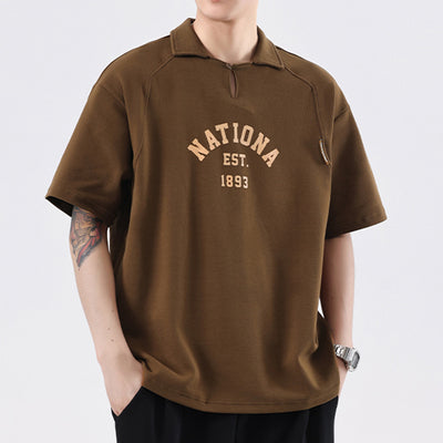 Camisa de Algodón Pesado con Solapa y Manga Corta - Image 2