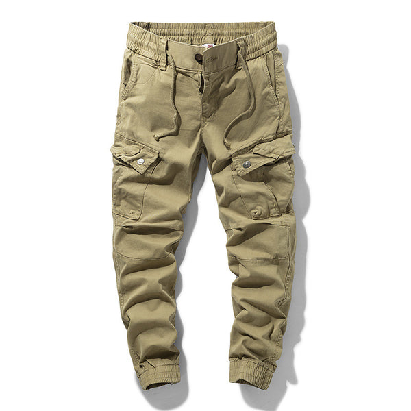 Pantalones Casuales Retro Japoneses con Cintura Elástica para Primavera y Otoño