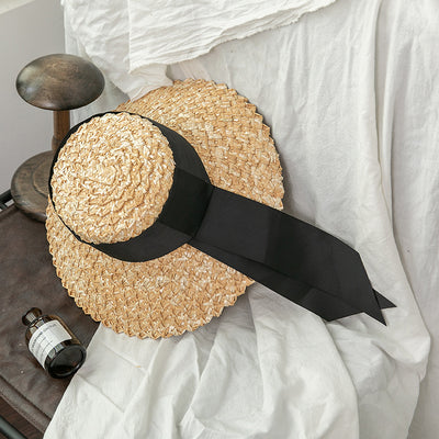 Sombrero de Paja Trenzado Angular con Protección Solar - Image 10