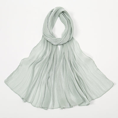Pañuelo de Seda Chiffon Transpirable Efecto Anti-Arrugas Colores Lisos - Image 16