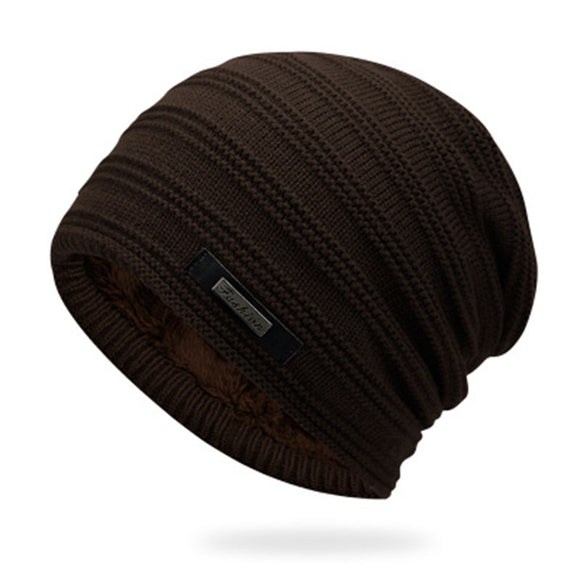 Gorro de Lana Acolchado para Hombre con Forro Térmico Premium