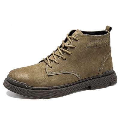 Botas Martín de Cuero con Forro Cálido - Estilo Retro Versátil para Hombre - Image 6