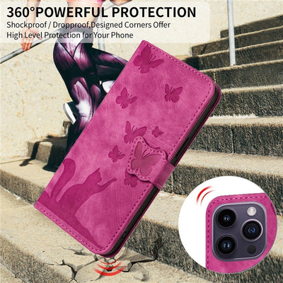 Funda de Cuero para Celular con Mariposa en Relieve - Image 32