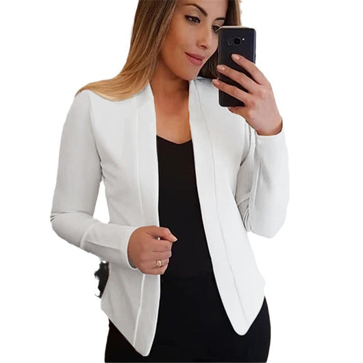 Cardigan Blazer Ejecutivo de Manga Larga Talla Pequeña - Image 17