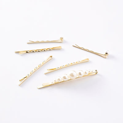 Pasador de Cabello Perla con Cristales Brillantes para Flequillos - Image 3