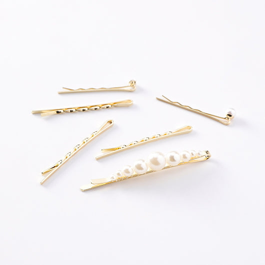 Pasador de Cabello Perla con Cristales Brillantes para Flequillos - Image 3