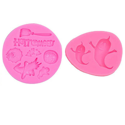 Molde de Silicona para Decoración de Pasteles Halloween Telaraña Calabaza Murciélago - Image 6